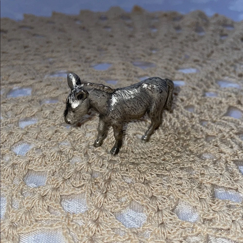 Vintage 1984 Handcrafted  Pewter Silver Animal Figurine Set.  Qty. (5) - Picture 4 of 7